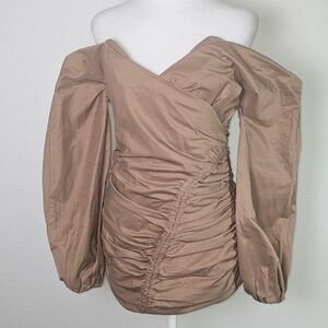 House of CB Tan Long Sleeve Dress